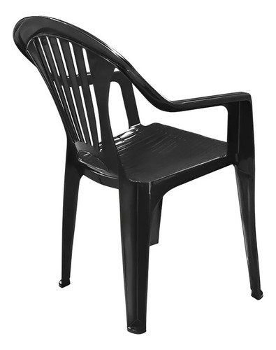 Silla Plástico Negro Resistente 150kg Uv Apilable Jardín Arqplast - Imagen 5