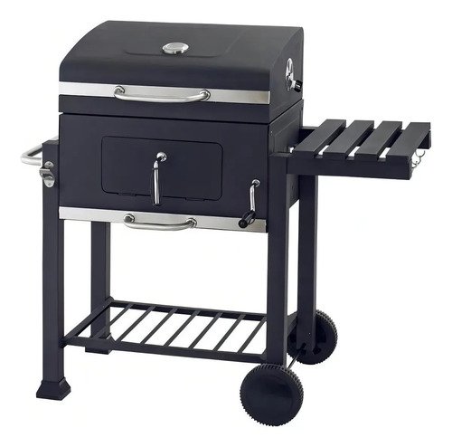 Parrilla Móvil Lüsqtoff Par-61- Ancho 1.08cm / Alto 1.14m Profundidad 60cm Negra Negro