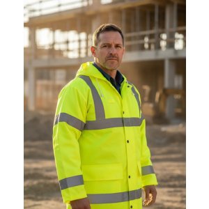 Campera Parka Trabajo Impermeable Amarillo Flúor - Tyt
