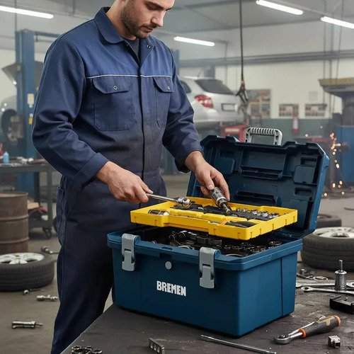 Caja De Herramientas Profesional 20p Bremen 8332 Azul Marino - Imagen 3