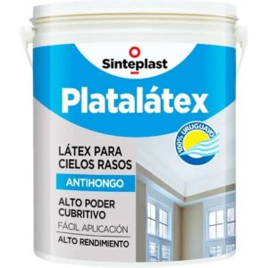 Latex Para Cielos Rasos Antihongos Platalatex Sinteplast 10l Acabado Mate Color Blanco