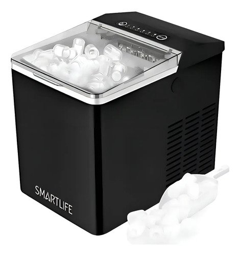 Fabrica De Hielo Smartlife Sl-im1005 Capacidad De Agua 1.5 L Negro