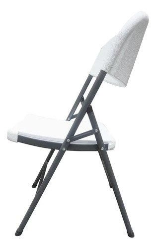Silla Plegable Plastico Reforzada Jardín Exterior Alpina Blanco Plegable - Imagen 3