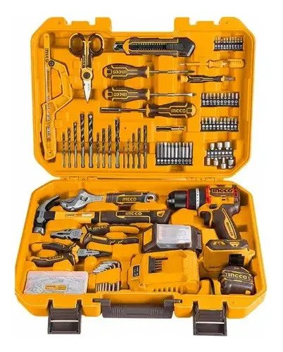 Kit De Herramientas 165 Pzs Ingco + Taladro Inalambrico 66nm - Imagen 3