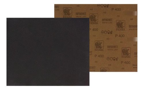 10 Hojas Lija Al Agua Indasa Rhynowet White Line 230x280mm Cantidad De Granos 500