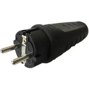 Ficha Macho Schuko Goma 16 Amp