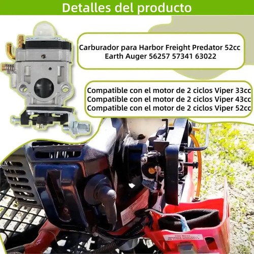 Carburador Para Desbrozadora 52cc, 42cc, 33cc Con Manguera De Sellado ,carburador Para Cortasetos, Desbrozadora, Motosierra - Imagen 11