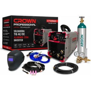 Soldadora Tig 250a Aluminio Ac/dc Yut Combo Tubo Manometro Negro