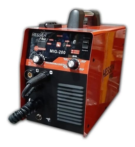 Soldadora Inverter Mig Hessen 200a Mig Con Y Sin Gas 1 Año Naranja - Imagen 2
