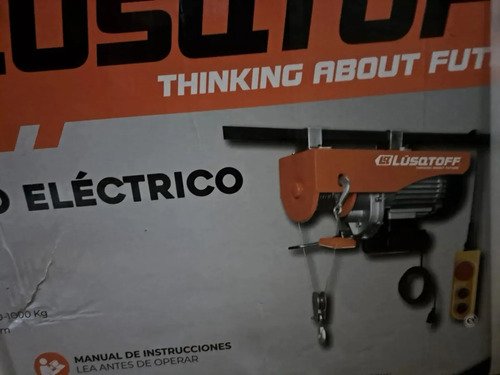 Aparejo Electrico 500 1000kg Cable Acero 12m Mando Distancia Cantidad De Cuerdas 1 Color Naranja - Imagen 7