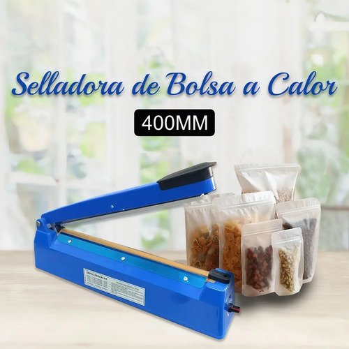 Selladora Impulso Manual Tcweb 40 Cm Hermética Plástico Azul - Imagen 5