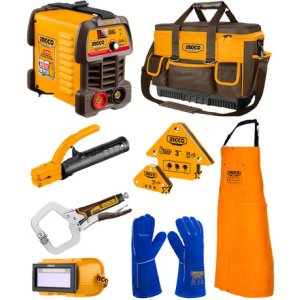 Kit Soldadora De 8pcs Soldadora + Pinzas + Escuadras + Guant Color Amarillo Frecuencia 50hz/60hz