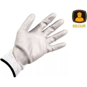 Guantes Anticorte Profesionales Secur Cut 5 Protección Trabajo Blanco
