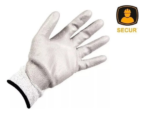 Guantes Anticorte Profesionales Secur Cut 5 Protección Trabajo Blanco