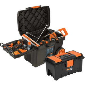 Caja Para Herramientas C/ Ruedas 23' + Caja De 16', Truper Negro Y Naranja Negro/naranja