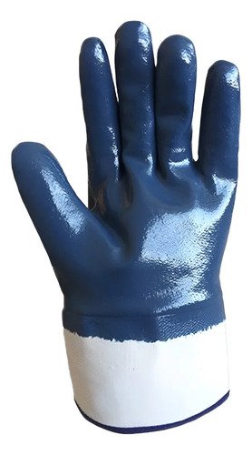 Guantes Gamisol De Algodón Con Nitrilo Antideslizantes, Iram Azul Oscuro - Imagen 3