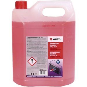 Refrigerante Anticongelante Organico Wurt Diluido Al % 50de 5 Litros Rosa