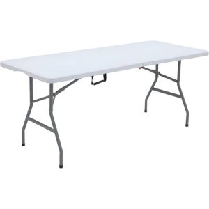 Mesa Plegable Valija 180 Exterior Interior Blanco