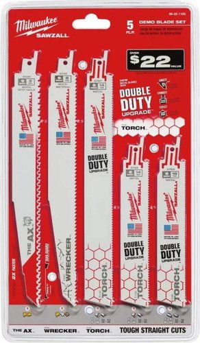 Kit 5 Hojas De Sierra Sable Demolición Milwaukee - Tyt