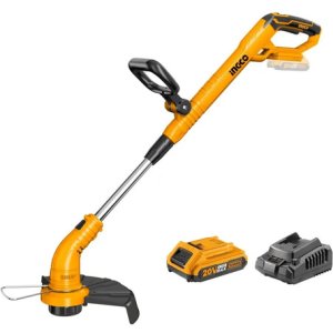 Bordeadora C 1 Bat Y Cargador Ingco Cgtli20301 Anaranjado