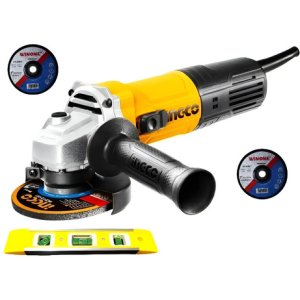 Amoladora Angular 4 1/2 750w Ingco Ag75028 + Disco De Corte Naranja 50 Hz 60 Hz