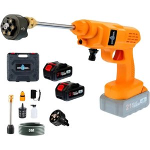 Hidrolavadora Inalámbrica Ecodrop Max Con 2 Baterías Naranja
