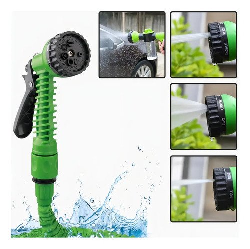 Magic Hose Manguera Retráctil Expandible 30 Mts Riego Color Verde - Imagen 2