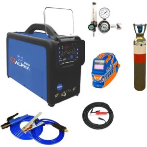 Soldadora Tig Acdc 200a Alpha + Tubo + Manom + Careta Combo Azul