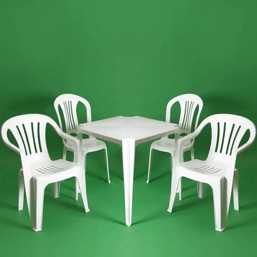 Silla Plástico Mor Reforzada Con Posabrazo Bela Vista Pack 6 Color Negro - Imagen 7