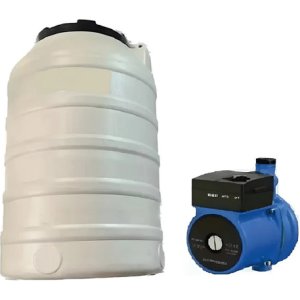 Tanque De Agua 350 Lts Tri Capa Web + Bomba Pres 1/8hp - Tyt Crema