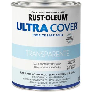 Pintura Esmalte Al Agua Ultra Cover Rust Oleum 0,9lt Transparente Brillante