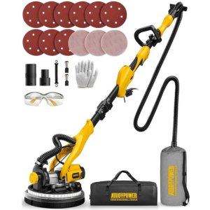 Lijadora De Yeso Alloy Power 1050w 7 Velocidades Led Amarillo