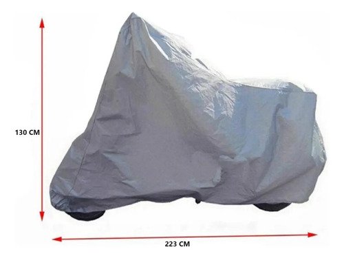 Funda Cubre Moto Impermeable Talle L Color Plateado - Imagen 3