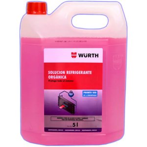 Refrigerante Anticongelante Wurt Diluido Al % 50de 5 Litros Rosa