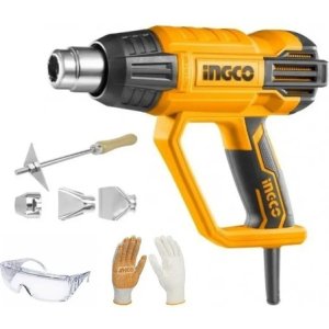 Pistola De Calor Pro 3 Niveles De Temp Ingco 2000w Hg200028 Amarillo