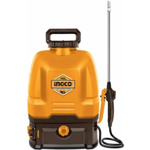 Pulverizador Fumigador Mochila Ingco 16l 20v Sin Batería Amarillo