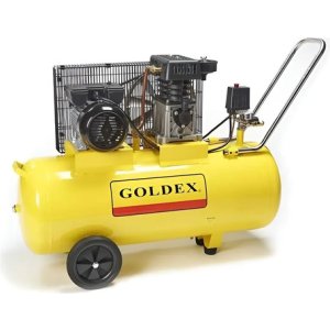 Compresor De Aire Goldex 100 Litros 3 Hp 370 Litros/min Tyt Amarillo