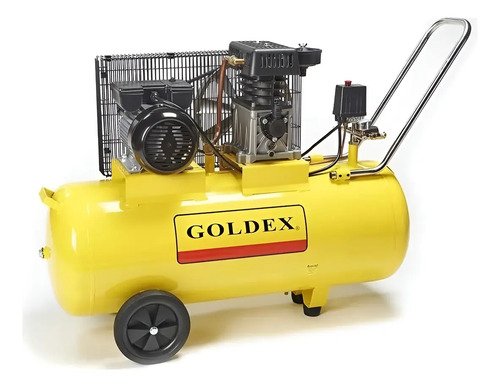 Compresor De Aire Goldex 100 Litros 3 Hp 370 Litros/min Tyt Amarillo
