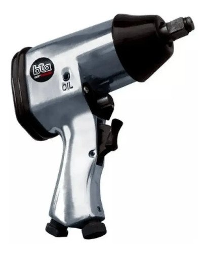 Llave De Impacto Neumatica Encastre 1/2 Bta Nueva +dados Plateado/negro - Imagen 2