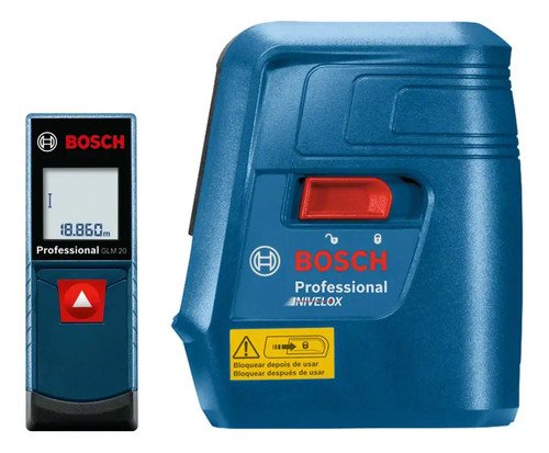 Nivel Laser Nivelox Gll 3x Bosch + Medidor Glm 20 Bosch
