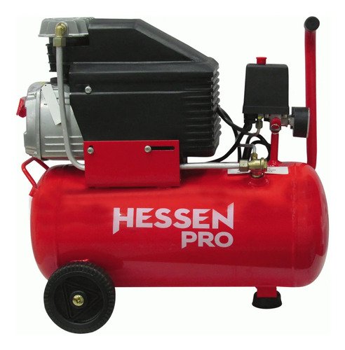 Compresor De Aire Eléctrico Hessen 016-6700 24l 2hp Rojo 50 Hz
