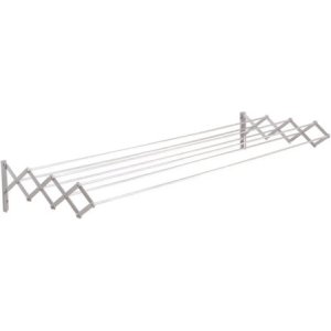 Tendedero De Pared Mor Plegable En Aluminio 7 Mts De Ropa Color Plateado