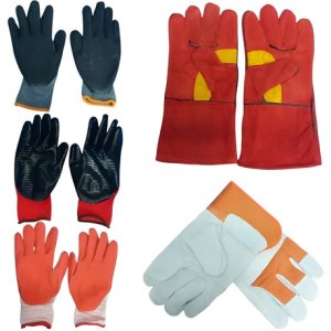 Guantes Soldar Cuero Trabajo Nitrilo Mondongo Latex - Pack Amarillo
