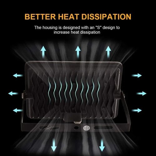 Pack X 6 Foco Led 100w Ip65 - Calidad Garantizada - Tyt Negro - Imagen 5