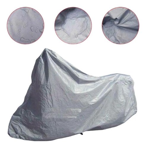Funda Cubre Moto Impermeable Talle L Color Plateado - Imagen 2