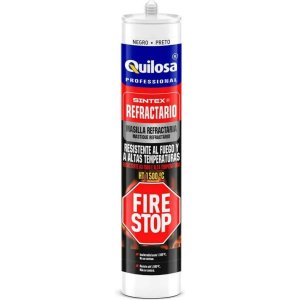 Quilosa Silicona Masilla Refractaria Negra Alta Temperatura 1500º 300 Ml