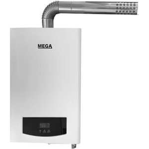 Calefón A Supergas Mega 10 L/m Tiro Forz + Válvula De Regalo Gris