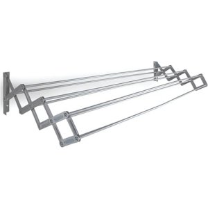 Tendedero De Pared Mor Plegable En Aluminio 5.6 Mts De Ropa Gris