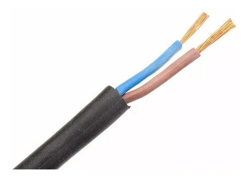 Cable Bajo Goma 2x2 Mm Negro O Blanco Precio X Metro - Tyt Negro/blanco
