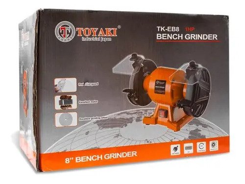 Amoladora De Banco 8'' 1hp Toyaki Tk-eb8 3450 Rpm Naranja Oscuro - Imagen 8